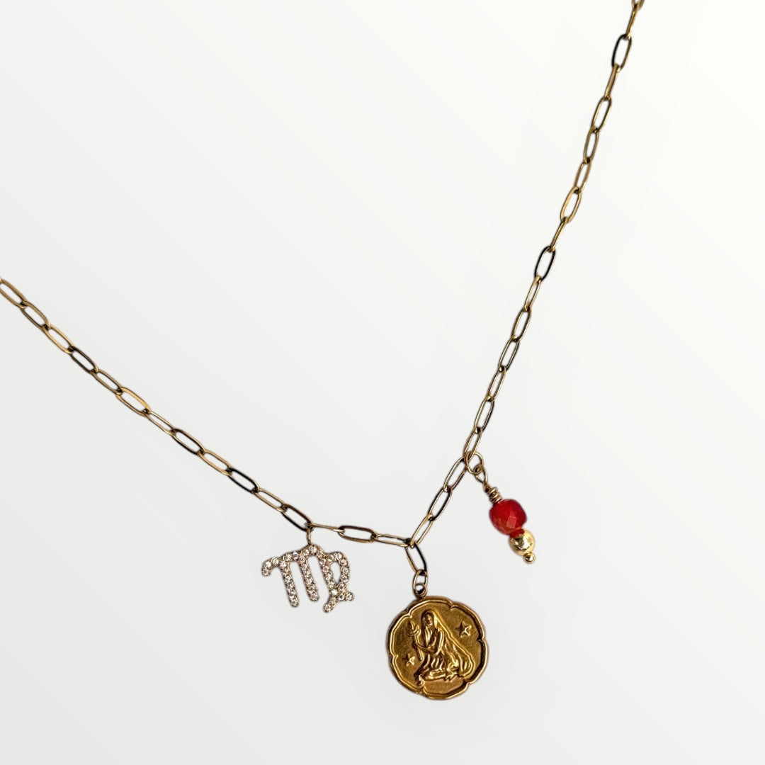 Zodiac charm necklace