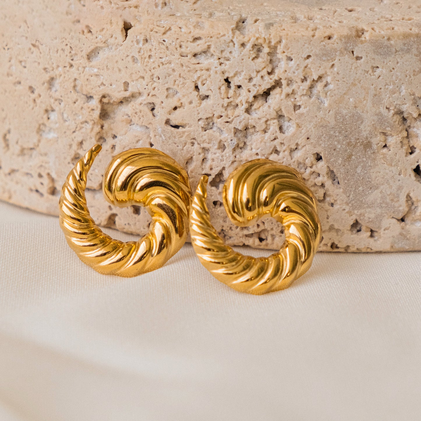 Golden Spiral Earrings