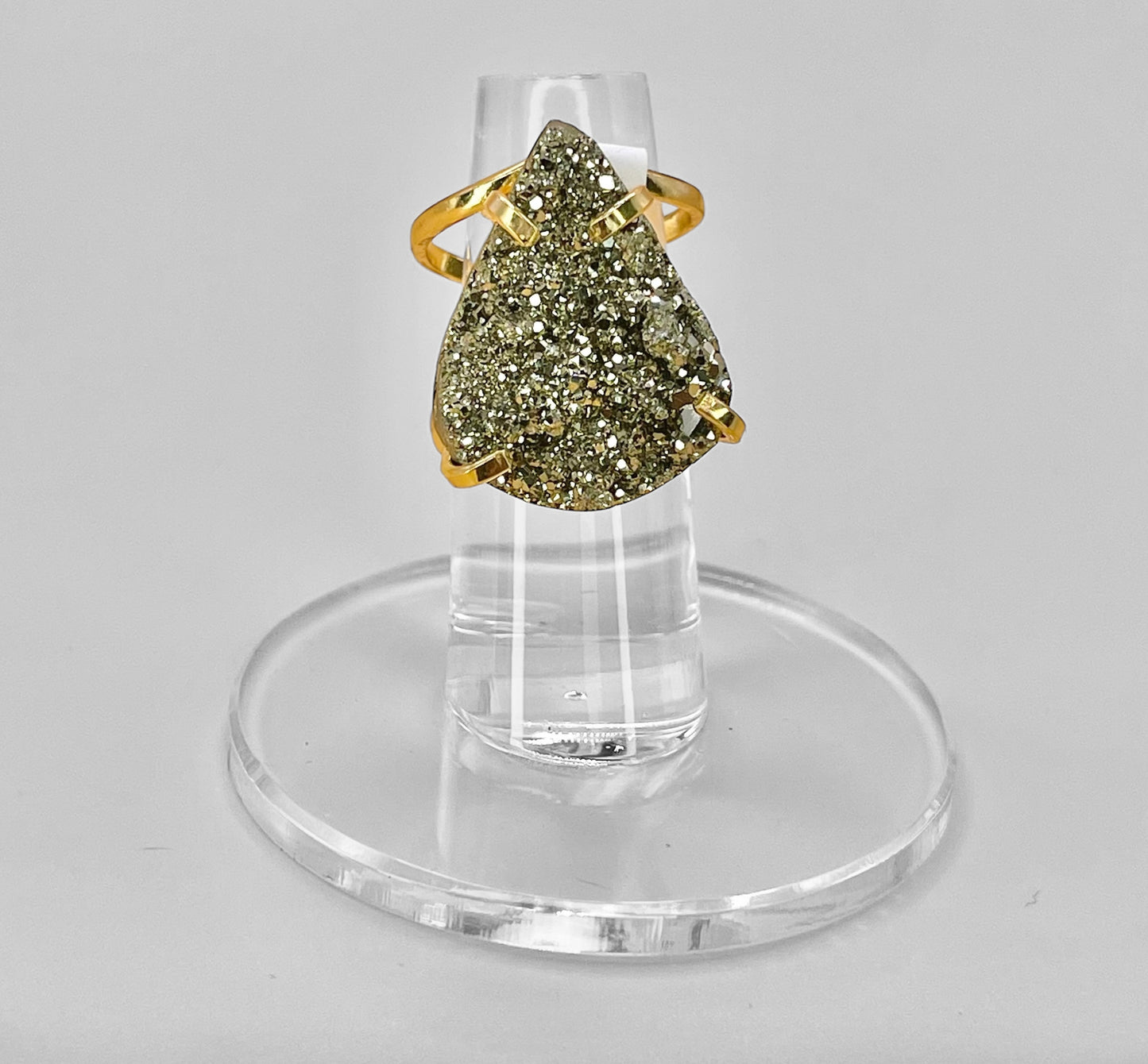 Pyrite adjustable ring