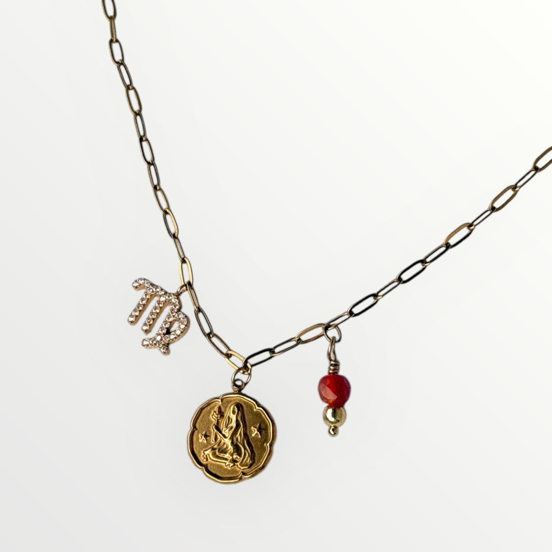 Zodiac charm necklace