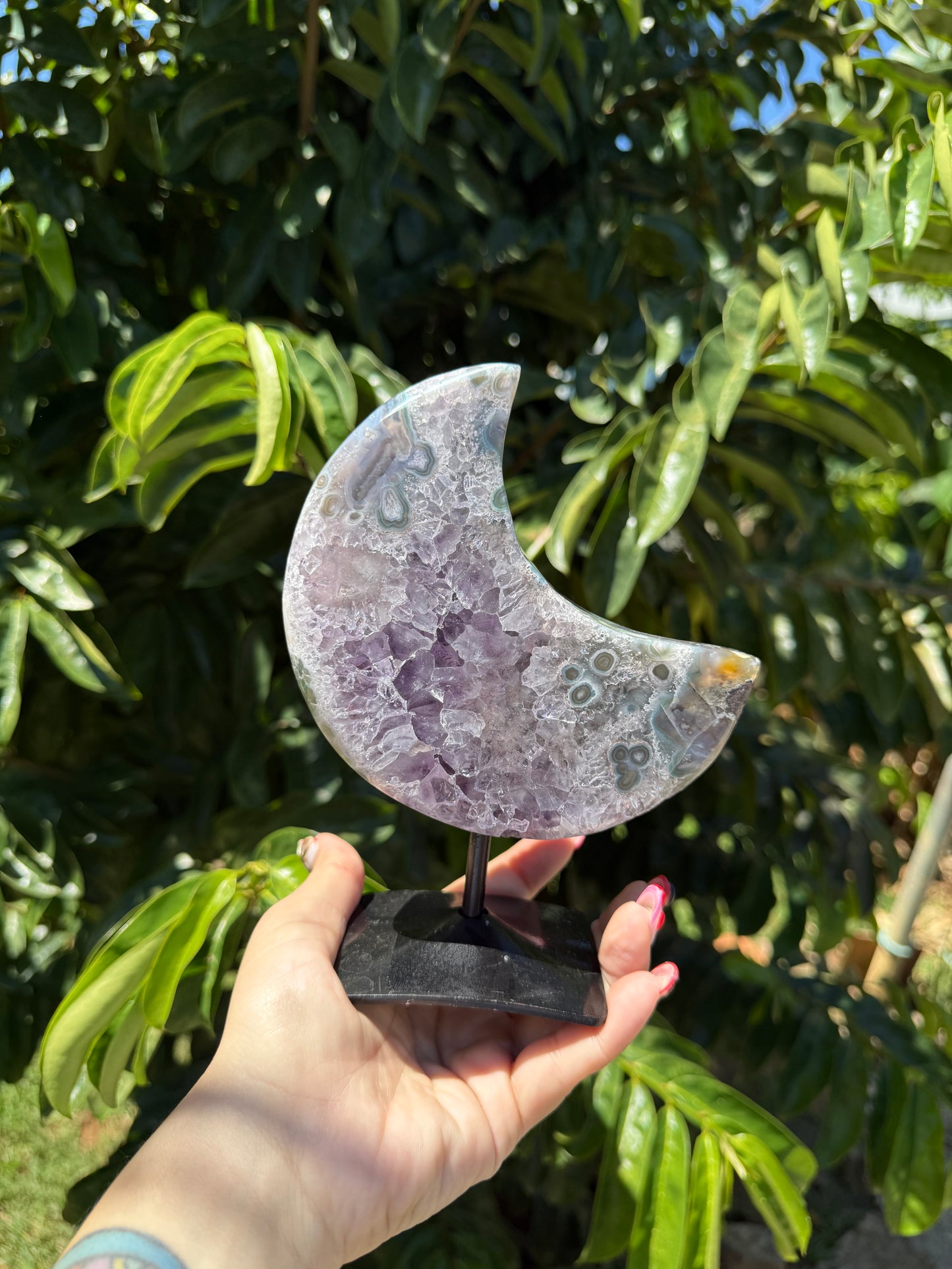 Crystal Moon on stand