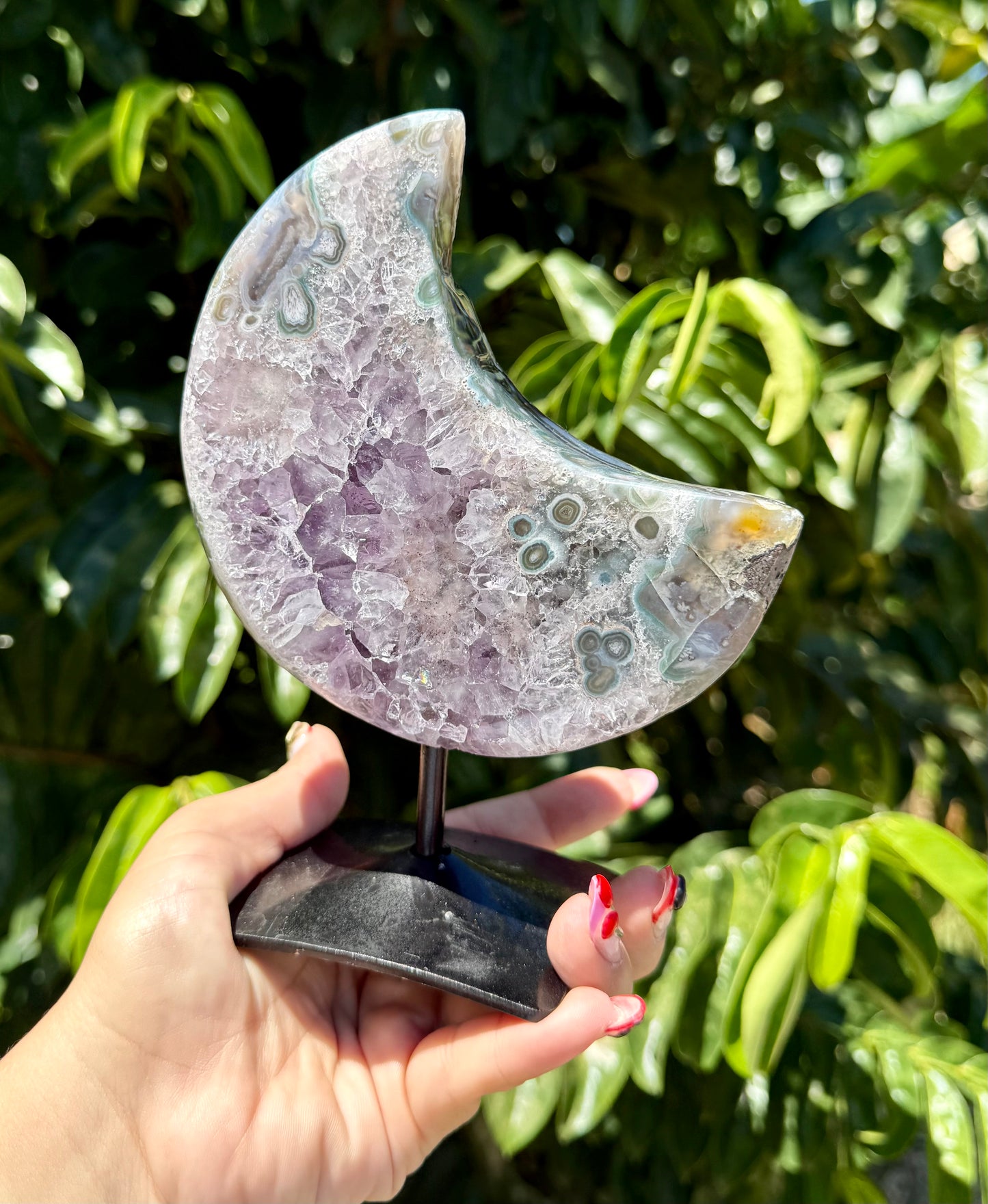 Crystal Moon on stand