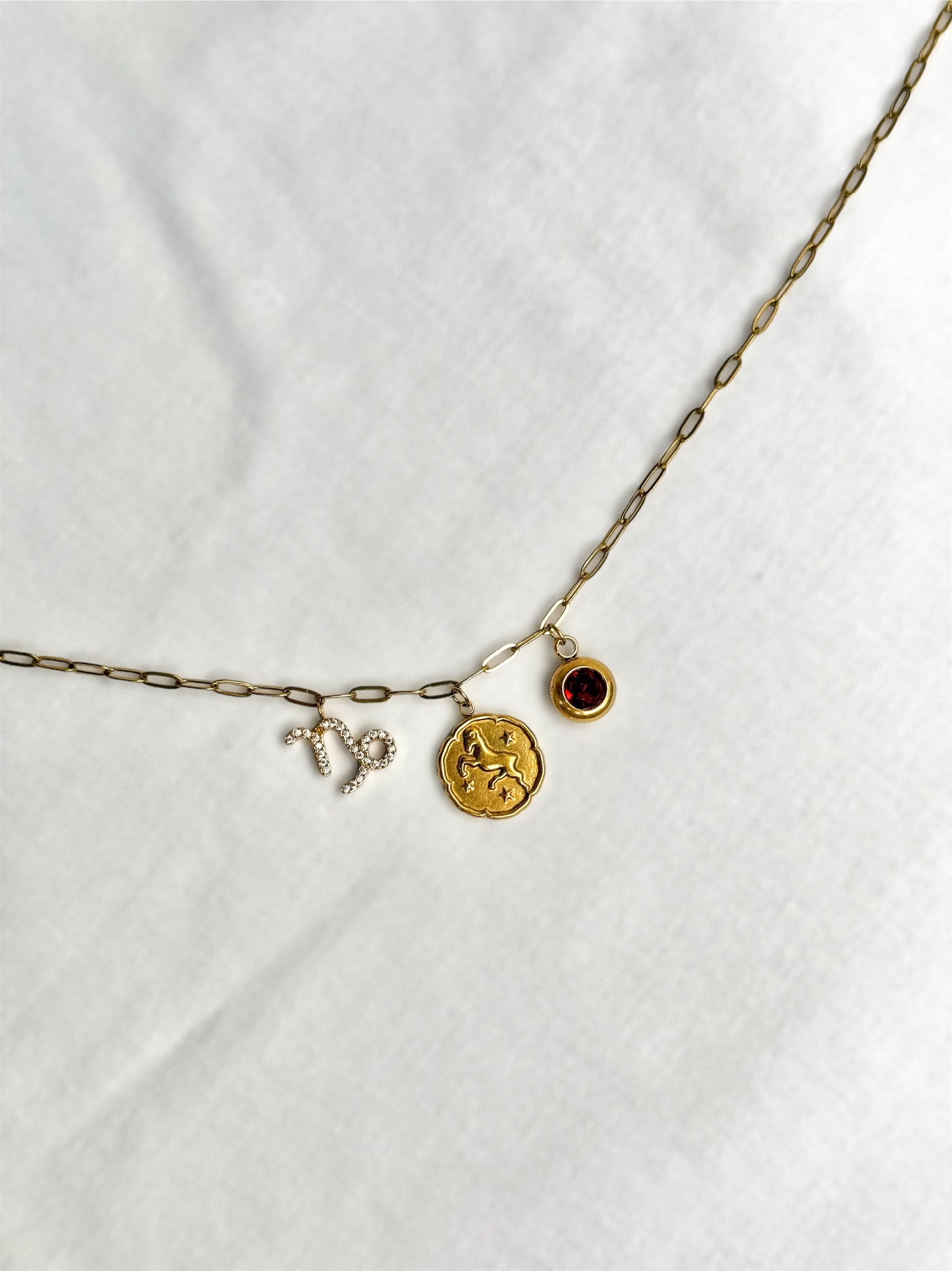 Zodiac charm necklace