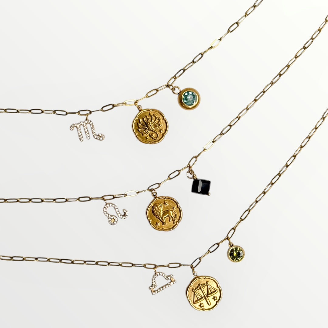 Zodiac charm necklace