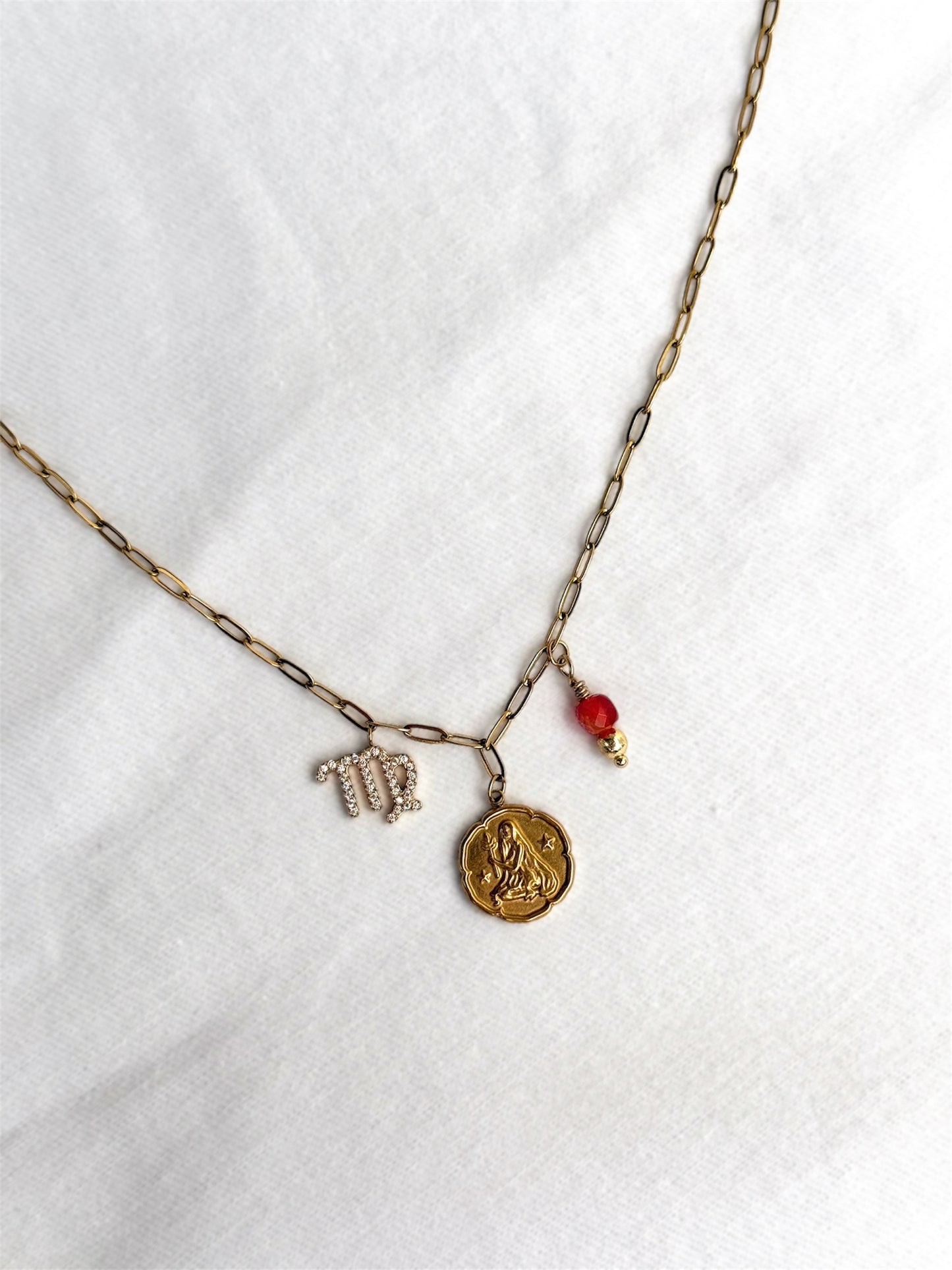 Zodiac charm necklace