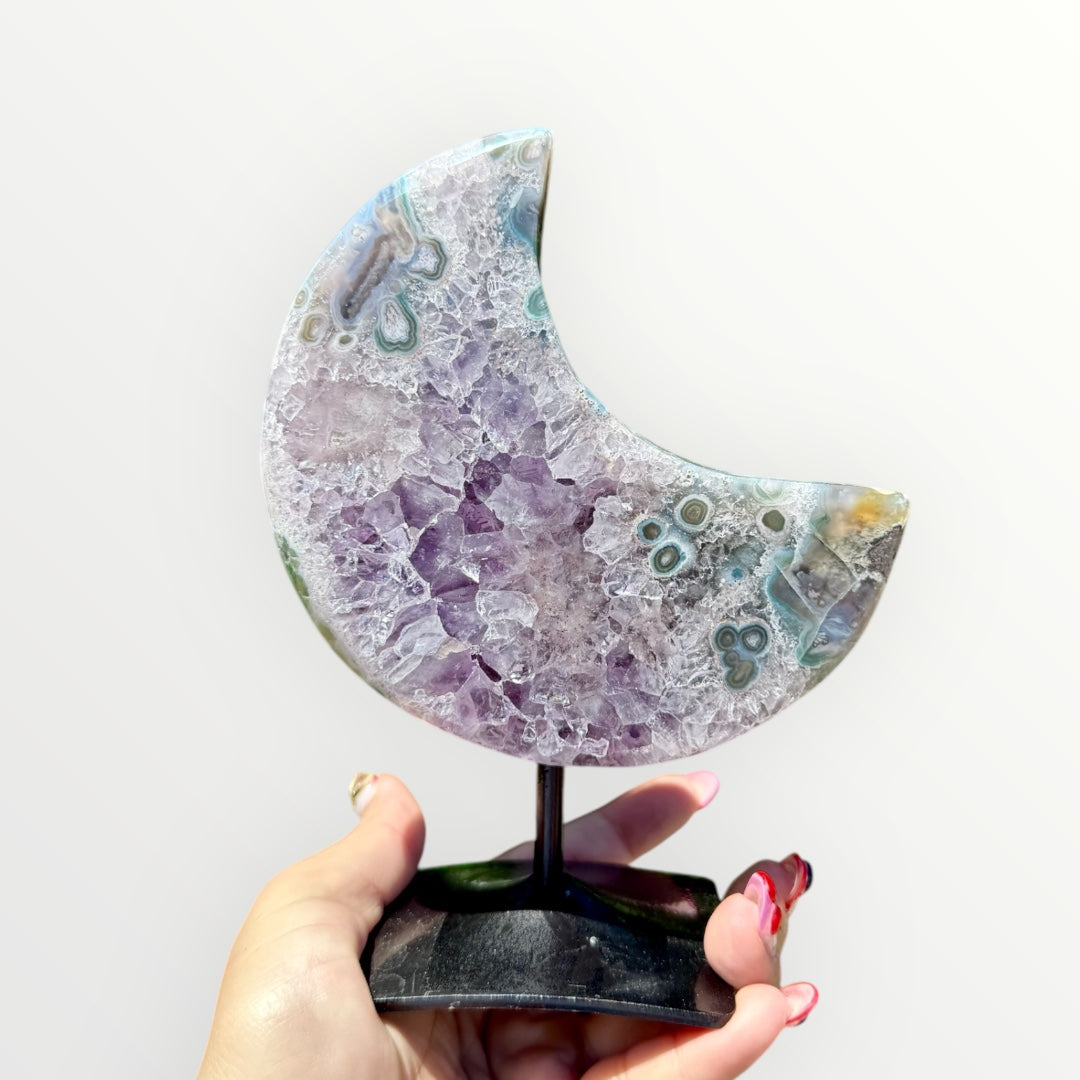 Crystal Moon on stand