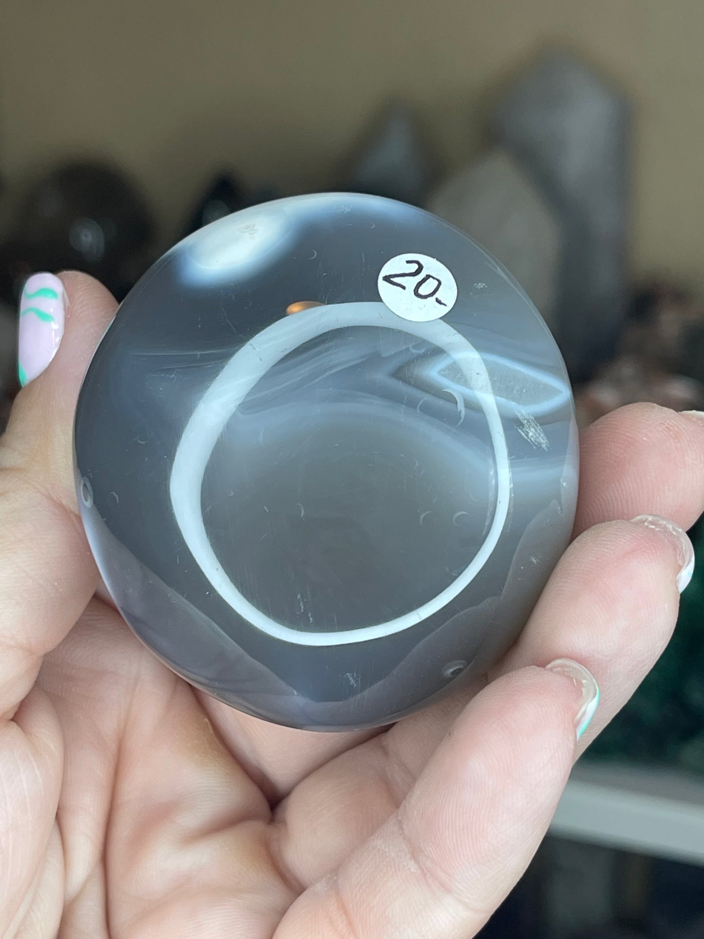 Orca Agate Palmstones