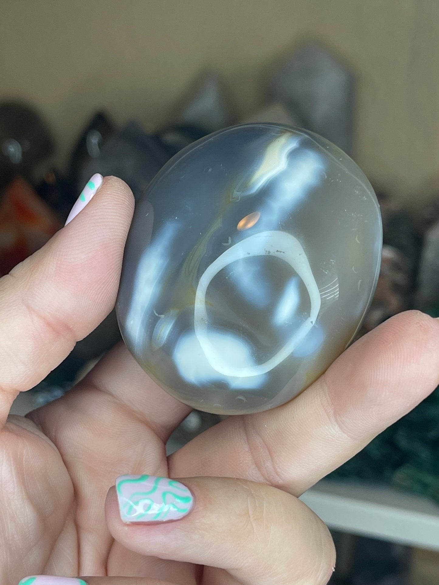 Orca Agate Palmstones