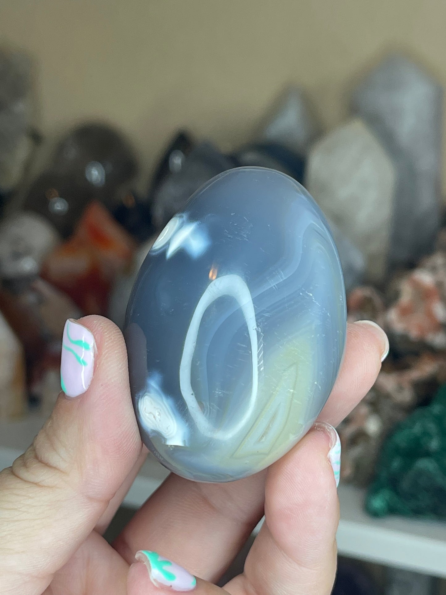Orca Agate Palmstones