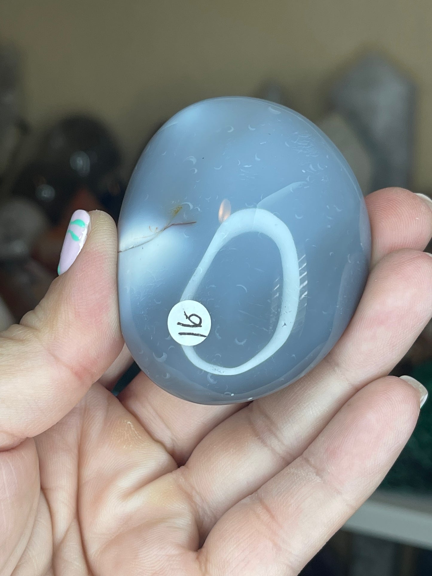 Orca Agate Palmstones