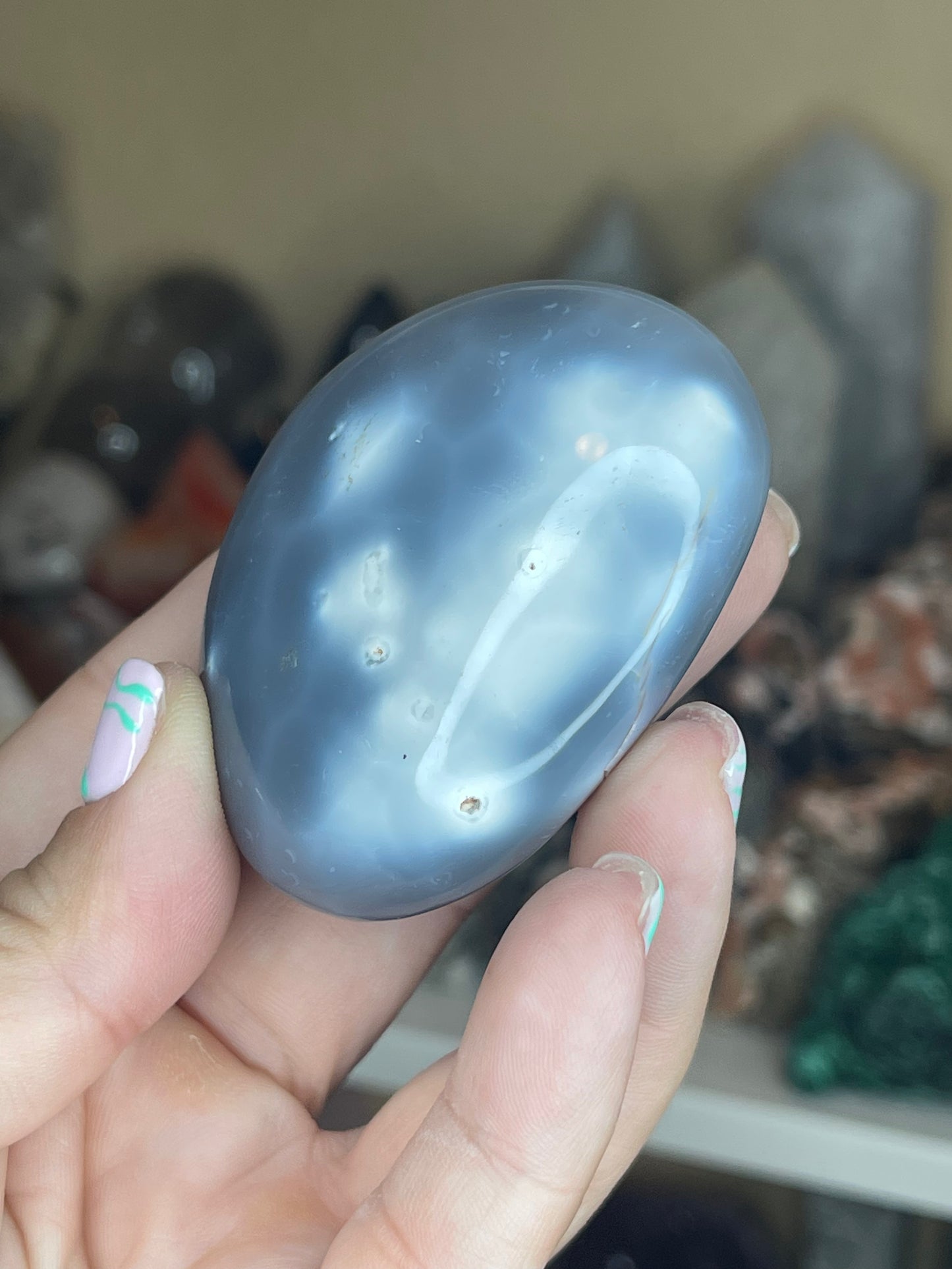 Orca Agate Palmstones