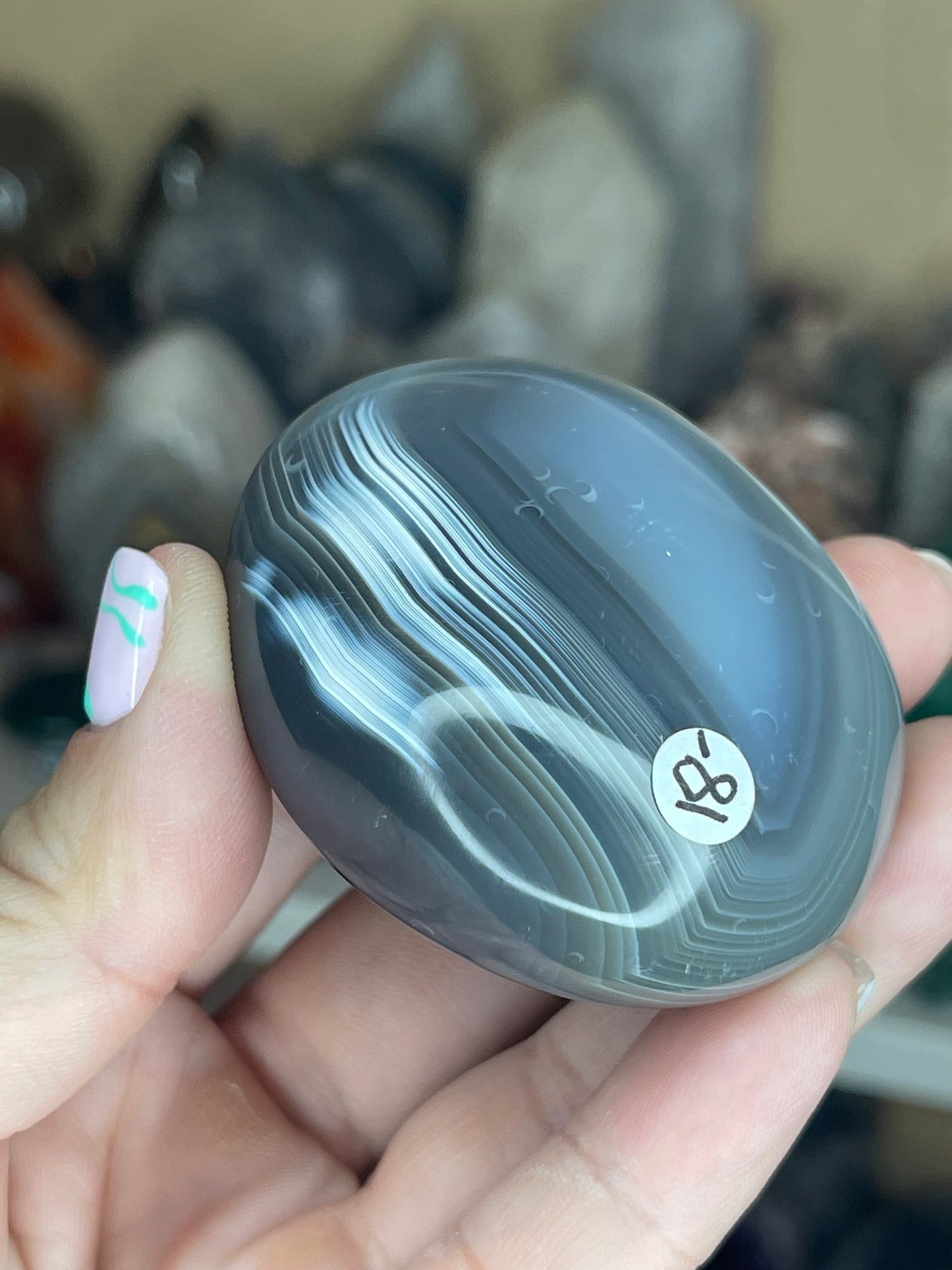 Orca Agate Palmstones