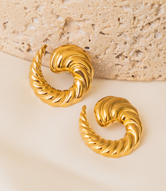 Golden Spiral Earrings