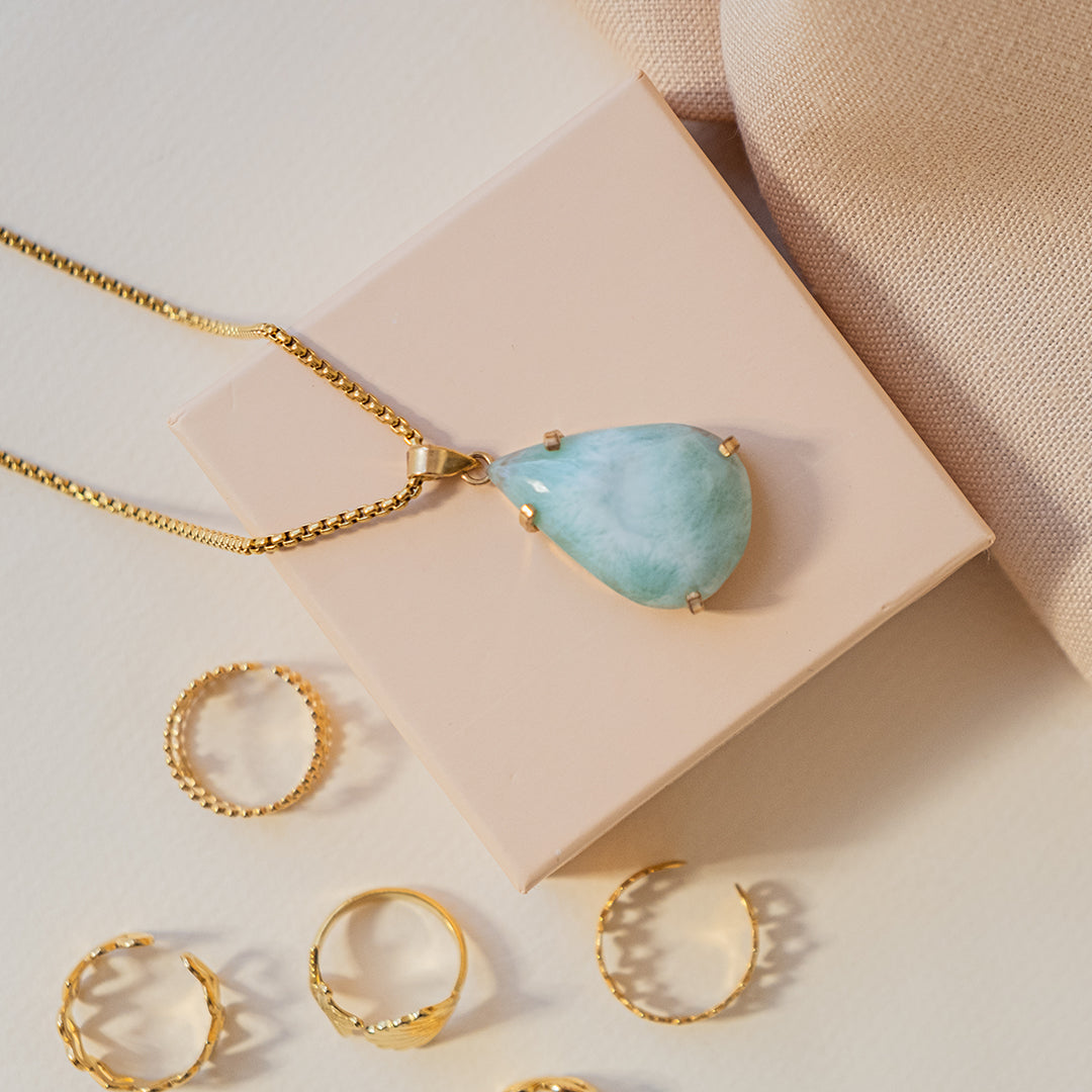 Larimar Pendant Necklace