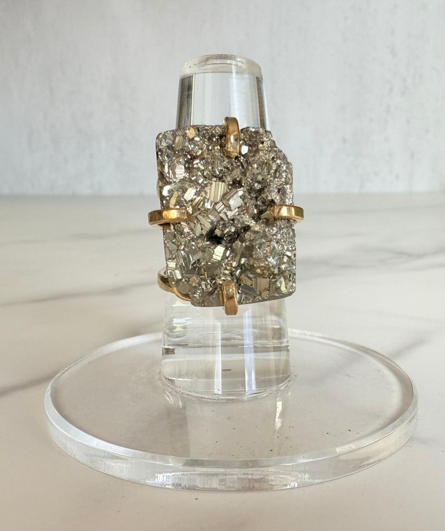 Pyrite adjustable ring