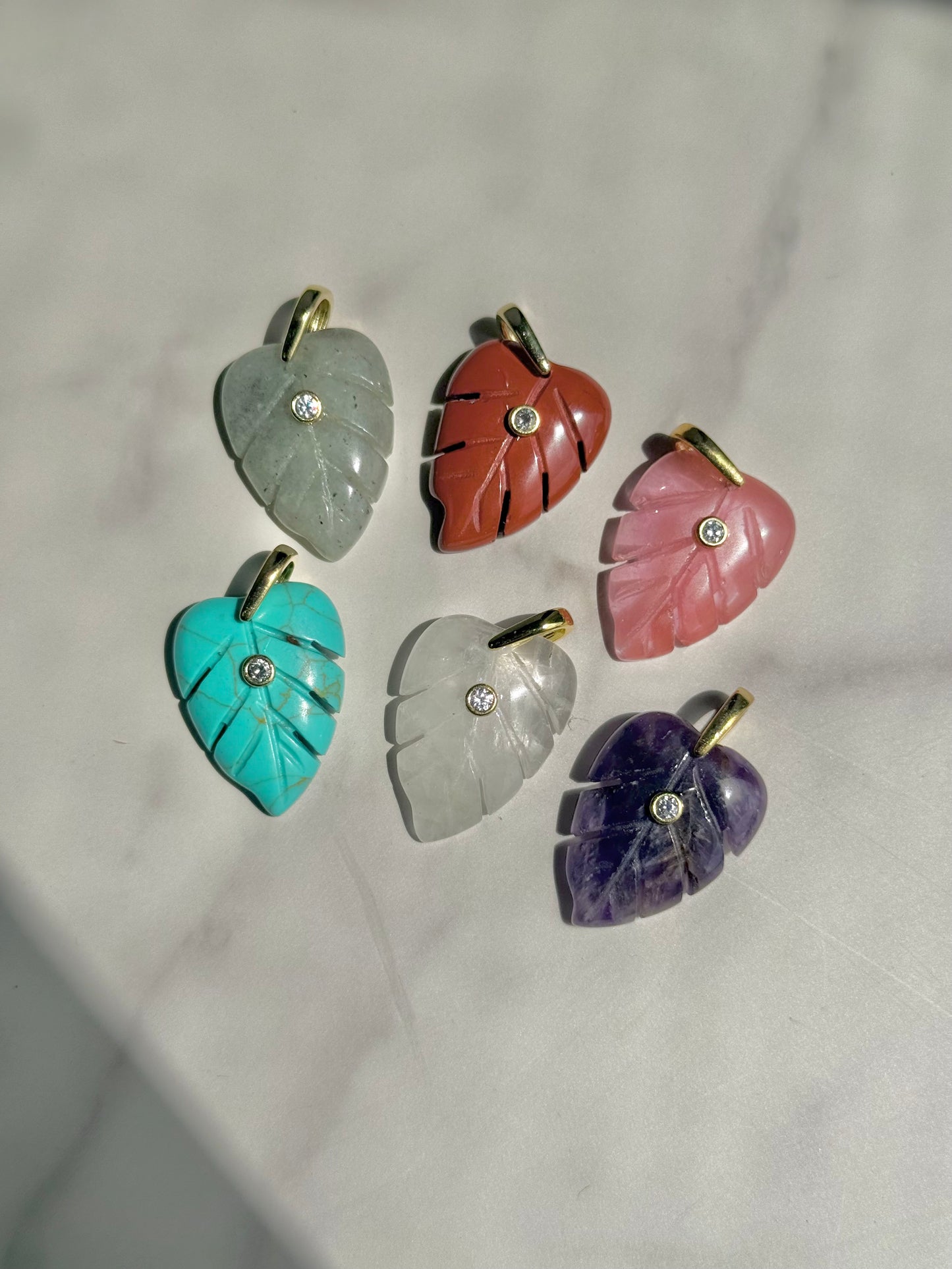 Leaf Crystal Pendant