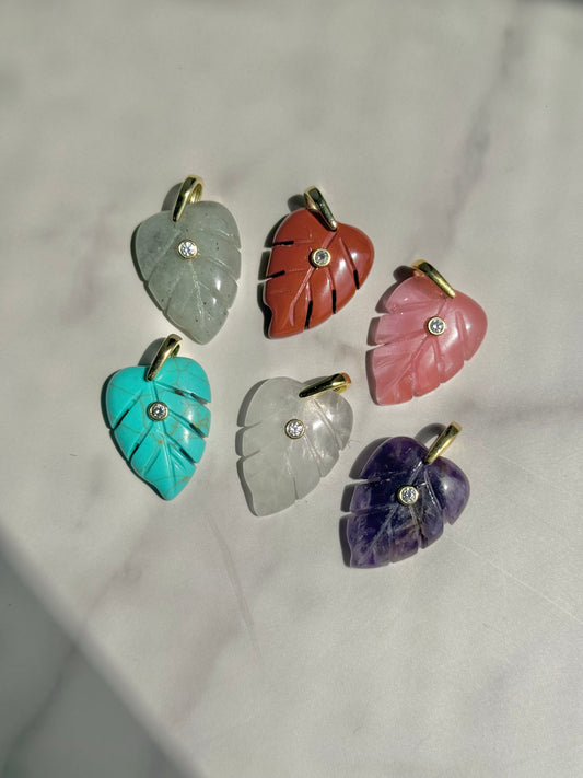 Leaf Crystal Pendant