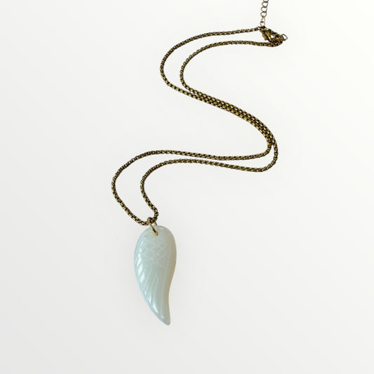 Crystal Feather Necklace