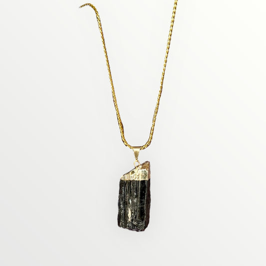 Raw Black Tourmaline necklace