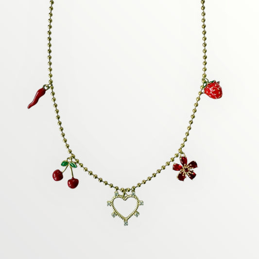 Cherry Bomb charm necklace