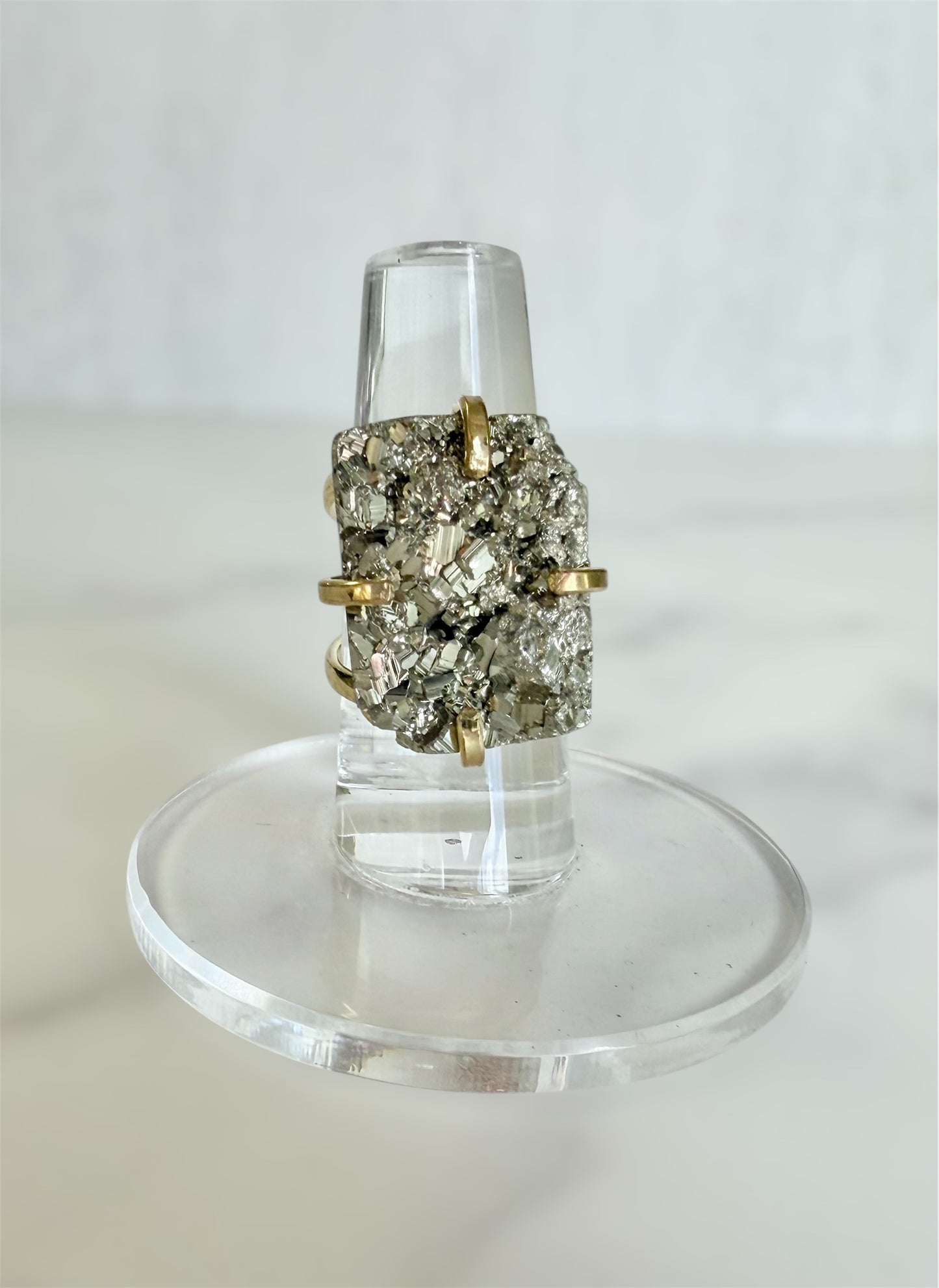 Pyrite adjustable ring