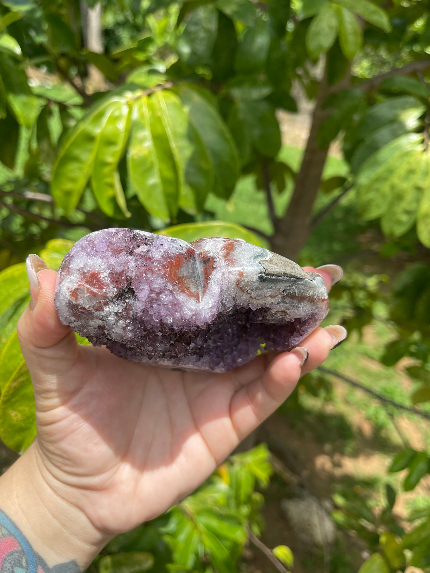 Druzy Amethyst Heart