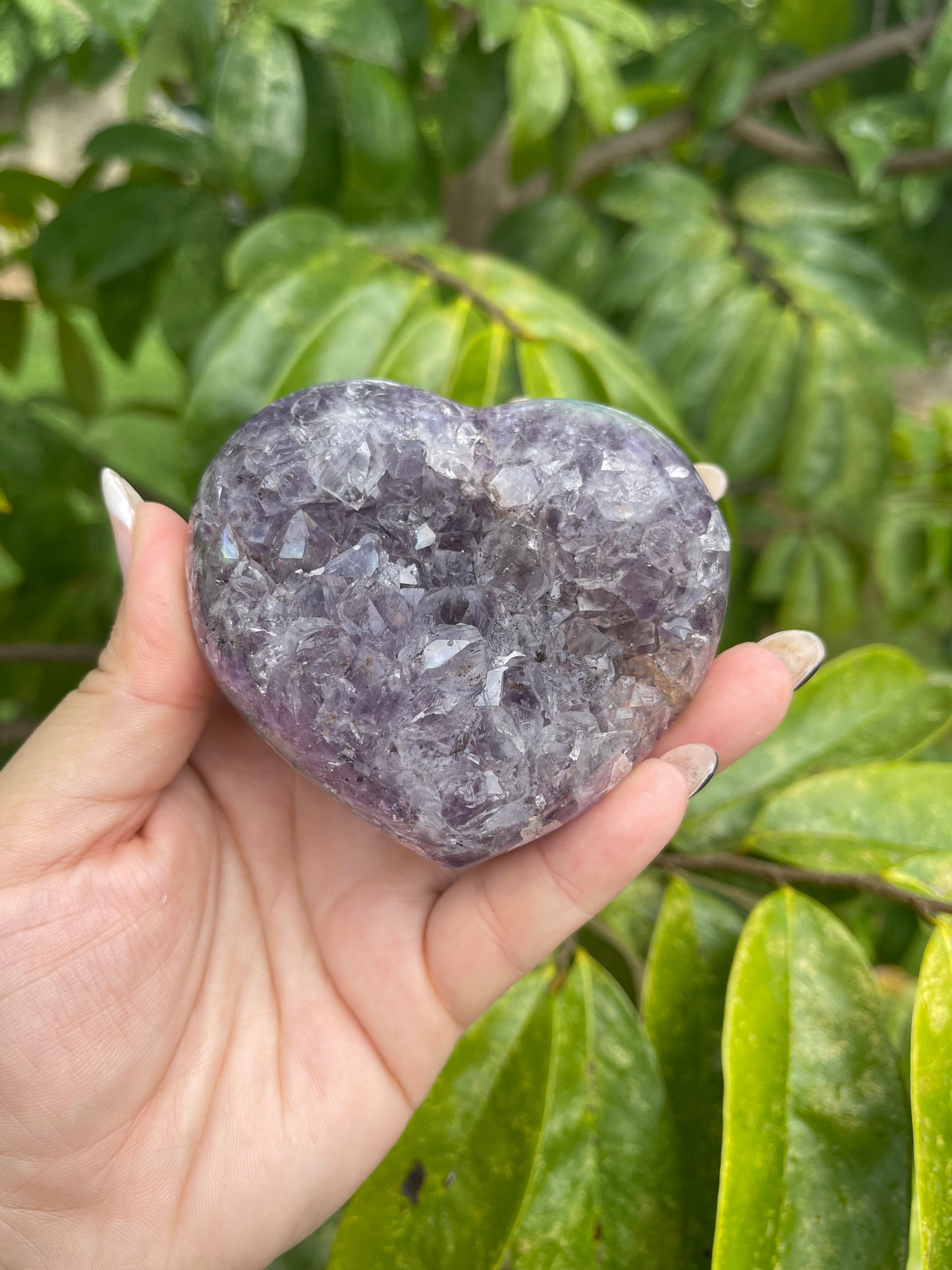 Druzy Amethyst Heart