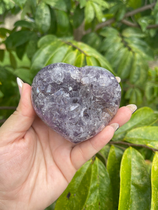 Druzy Amethyst Heart