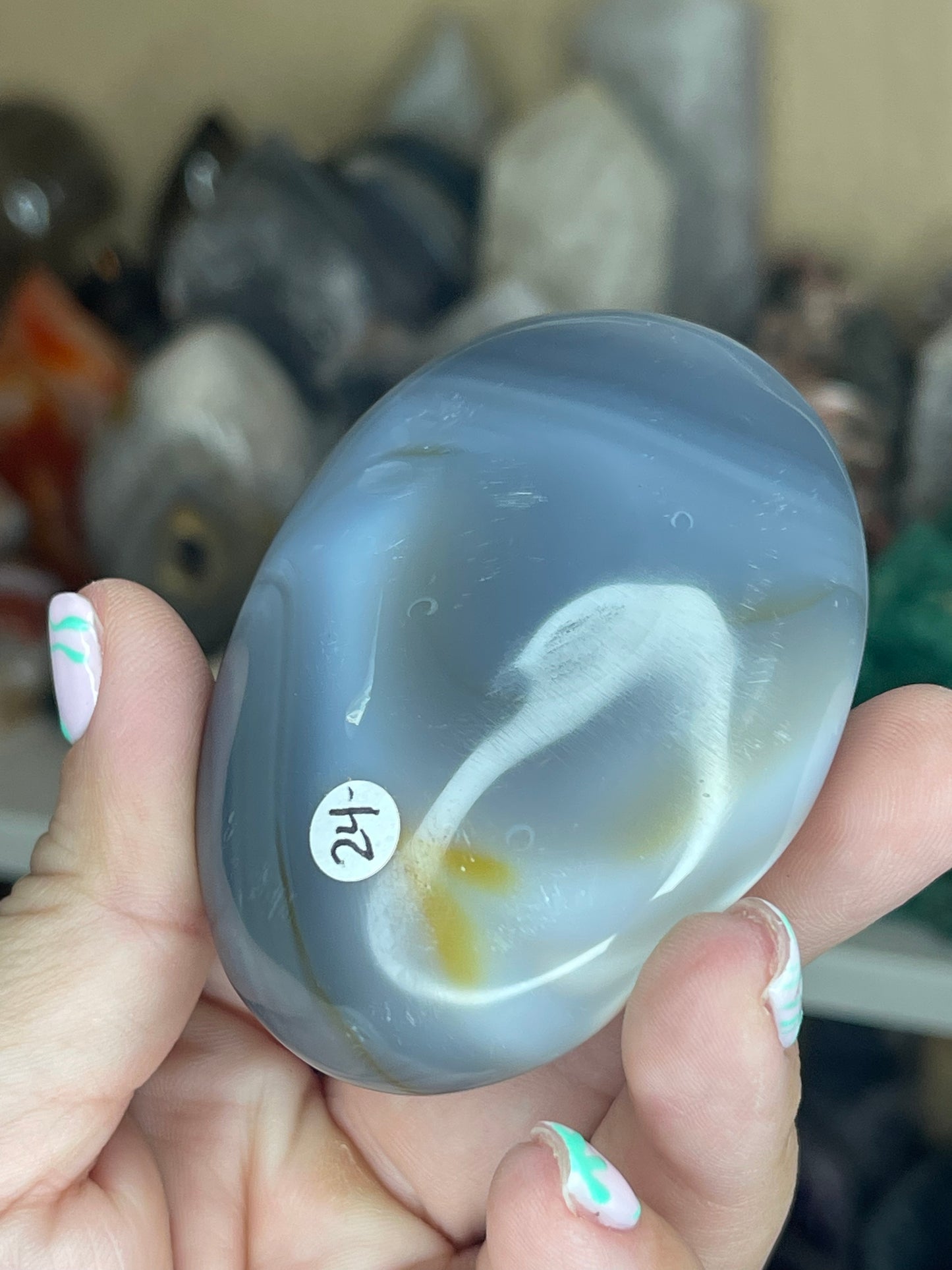 Orca Agate Palmstones