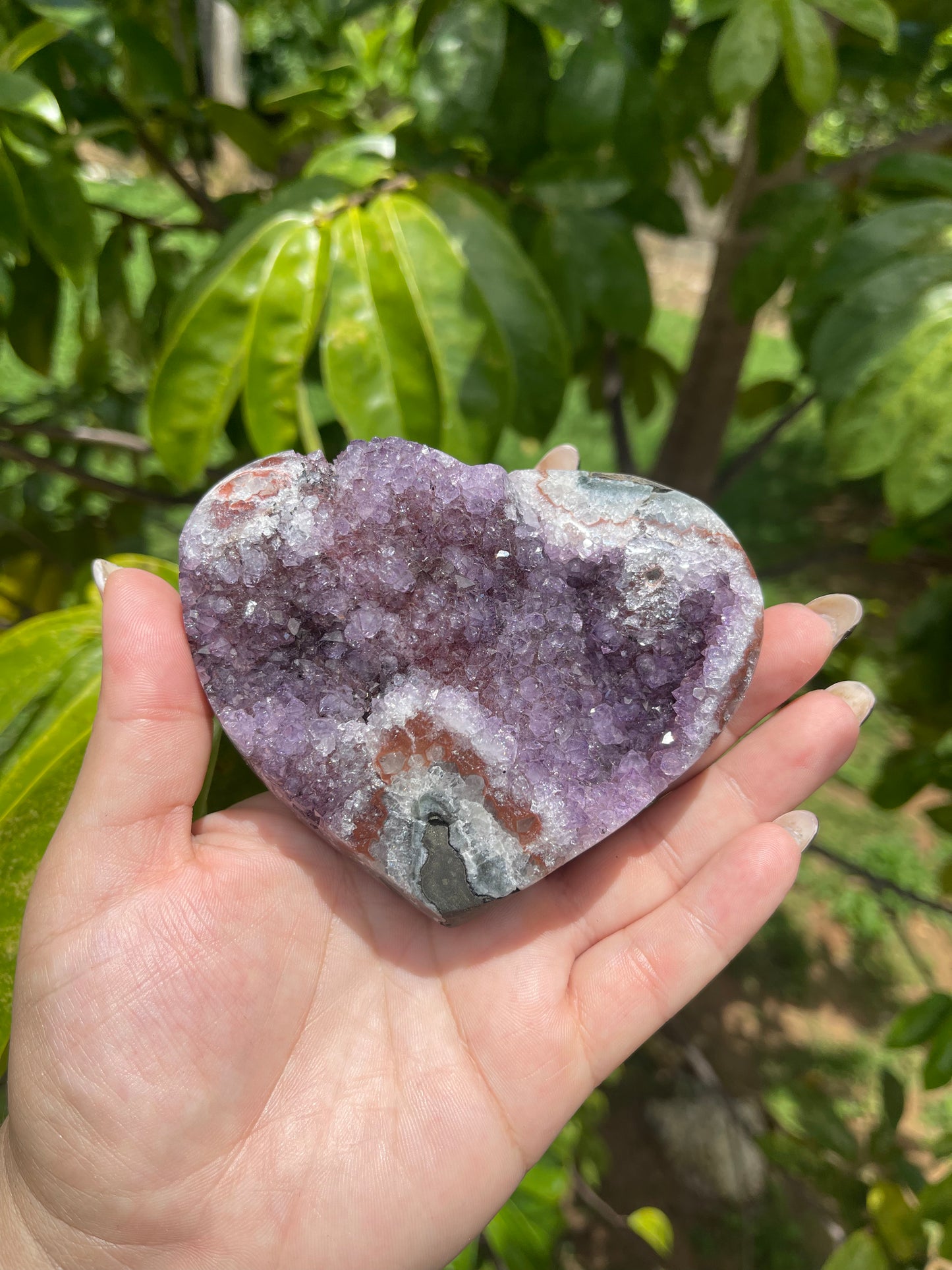 Druzy Amethyst Heart