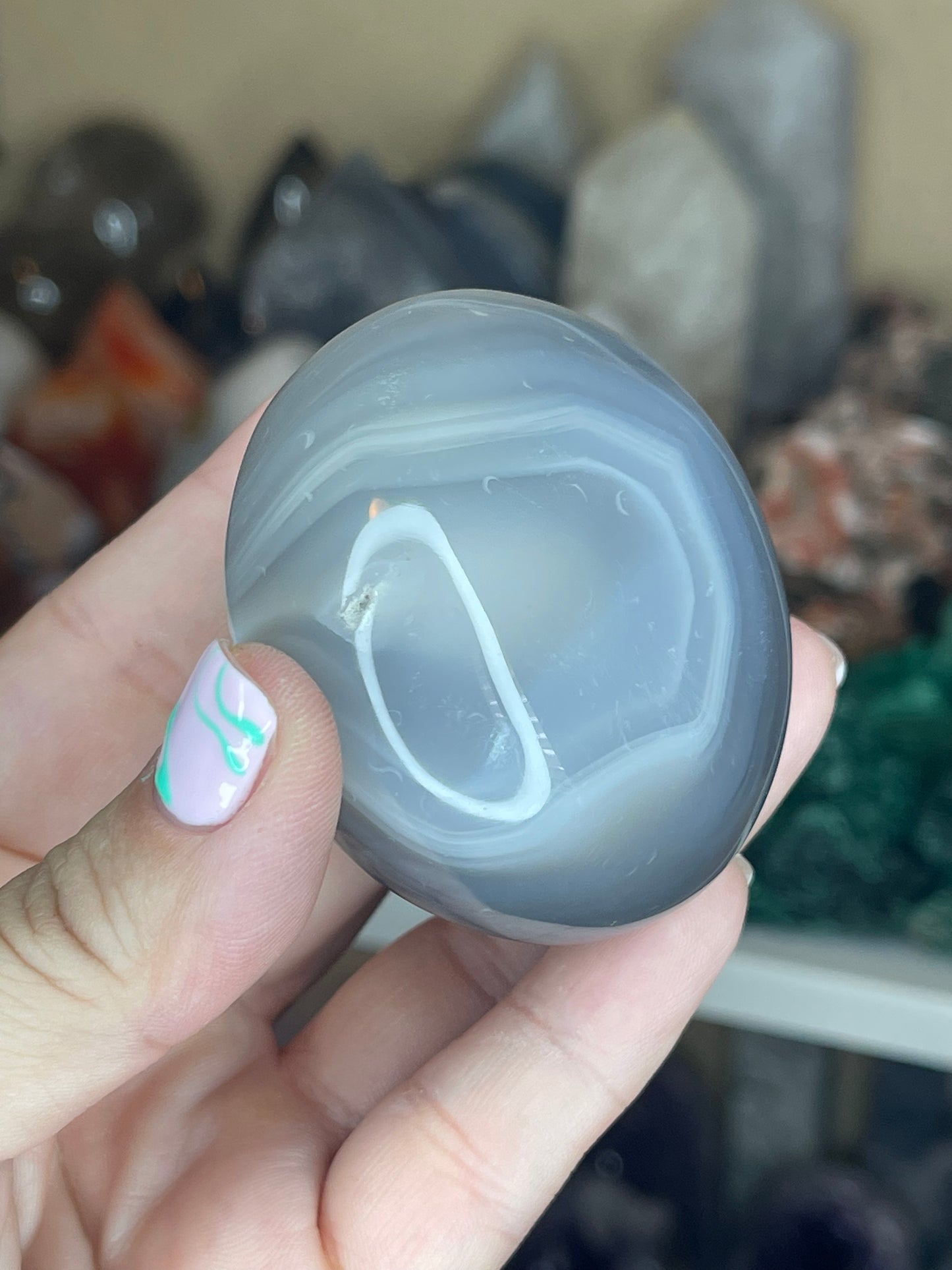 Orca Agate Palmstones