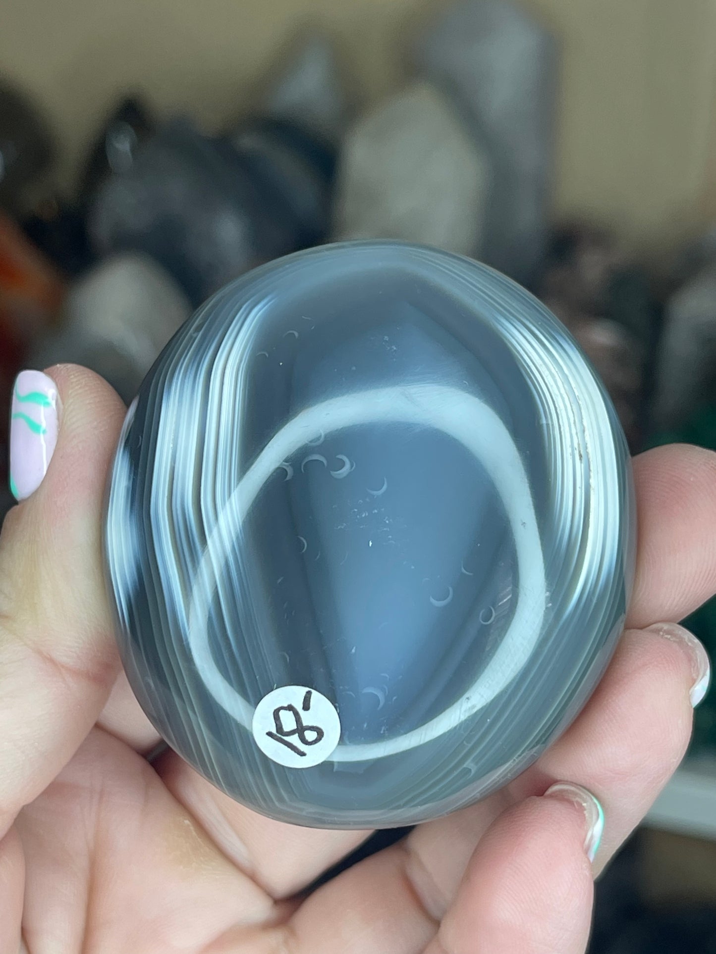 Orca Agate Palmstones