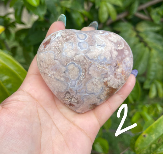 Flower Agate Heart