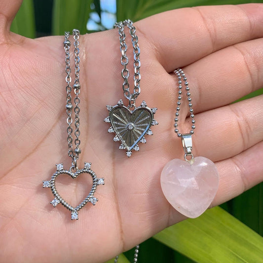 Silver Heart Necklaces